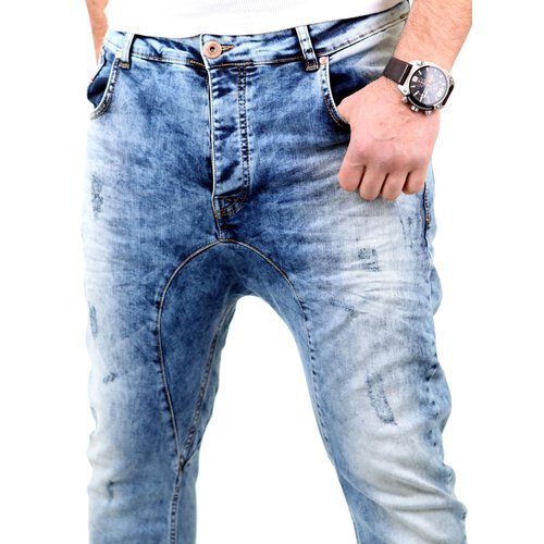 VSCT Herren Jeans Spencer Low Crotch Bleached Style V-5641354 Hellblau W33/L32
