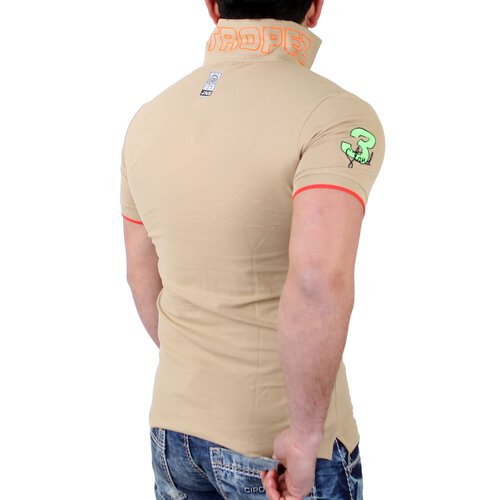 Reslad Poloshirt Herren Exklusiv Club Comfort Polo Hemd mit Stickerei RS-016 Khaki S