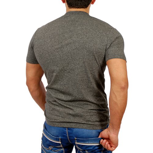 Urban Classics T-Shirt Herren Authentic Melange Style V-Neck Shirt TB-368 Anthra S