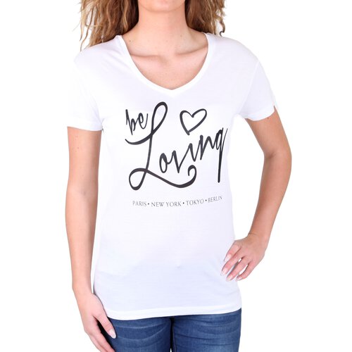 Madonna T-Shirt Damen KRYSTEL Be Loving Front Print Shirt MF-406915