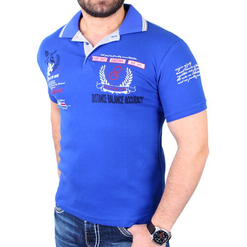 Reslad Poloshirt Herren Club Polo T-Shirt Authentic Look RS-1308 Blau S