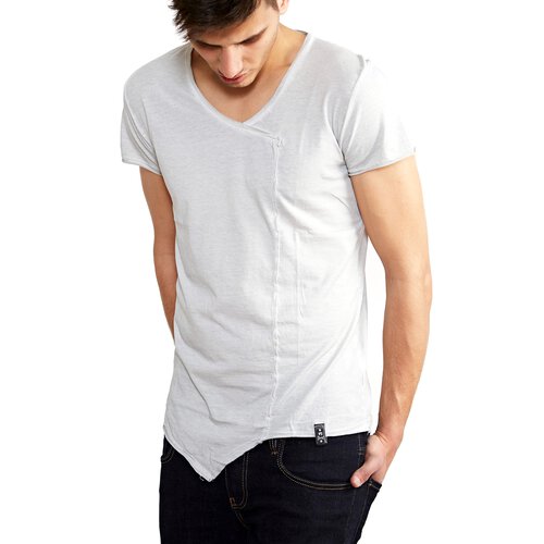 Tazzio T-Shirt Herren Vintage Look Asymmetrisches Shirt TZ-15122