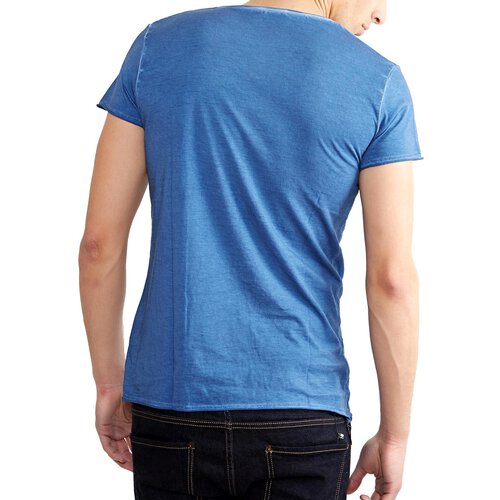 Tazzio T-Shirt Herren Vintage Look Asymmetrisches Shirt TZ-15122