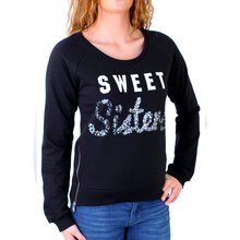 Madonna Sweatshirt Damen LIZ Deko-Zipper Short Sweater...