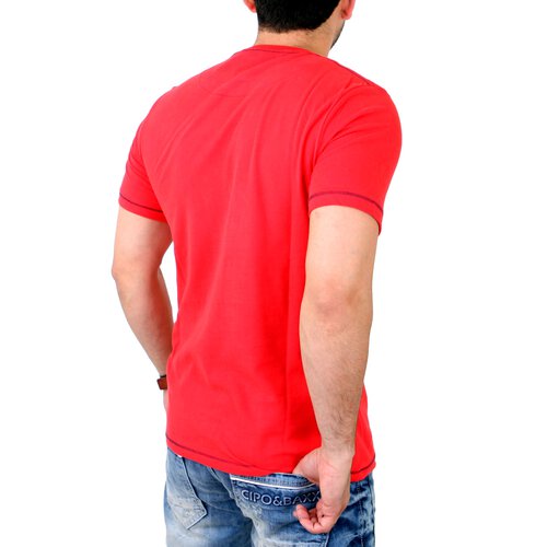 Carisma T-Shirt Herren Regular Fit CALIFORNIA mit Motivdruck CRSM-4208 Rot L