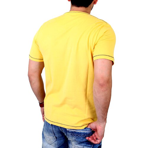 Carisma T-Shirt Herren Regular Fit CALIFORNIA mit Motivdruck CRSM-4208 Gelb XL