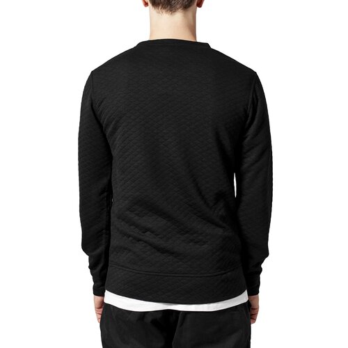 Urban Classics Sweatshirt Herren Diamond Quilt Crewneck Pullover TB-1109 Schwarz S