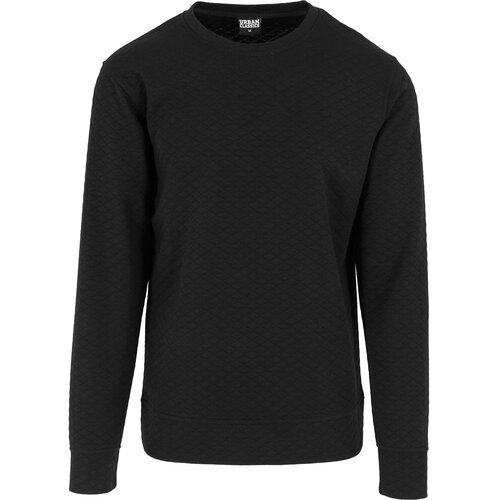 Urban Classics Sweatshirt Herren Diamond Quilt Crewneck Pullover TB-1109 Schwarz M