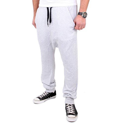 Tazzio Jogginghose Herren Clubwear Low Crotch Sporthose Sweatpant TZ-16506 Grau M