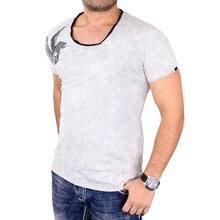 Tazzio T-Shirt Herren Washed Out Vintage Style Kurzarm...