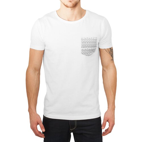Urban Classics T-Shirt Herren Basic Contrast Pocket Kurzarm Shirt TB-971