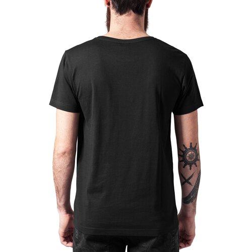 Urban Classics T-Shirt Herren Basic Contrast Pocket Kurzarm Shirt TB-971 Schwarz -Marble L