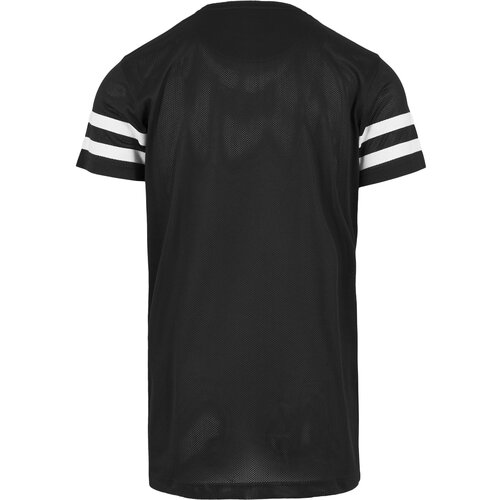 Urban Classics T-Shirt Herren Netz Stripe Mesh Kurzarm Shirt TB-1236 Schwarz-Wei S