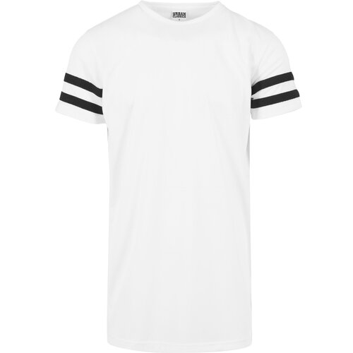 Urban Classics T-Shirt Herren Netz Stripe Mesh Kurzarm Shirt TB-1236 Weiß-Schwarz S