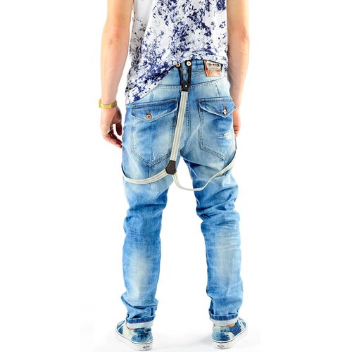 VSCT Jeans Herren Antifit Brad Solid Hosenträger Jeanshose V-5641370 Blau W31 / L34