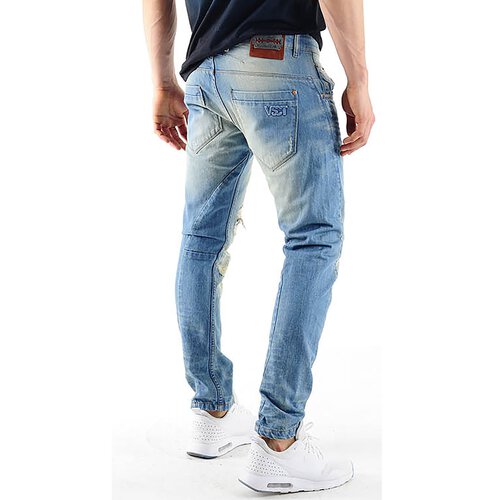 VSCT Jeans Herren Hank Twisted Sunfaded Destroyed Jeanshose V-5641586 Blau
