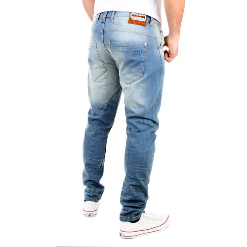 VSCT Jeans Herren Hank Twisted Sunfaded Destroyed Jeanshose V-5641586 Blau