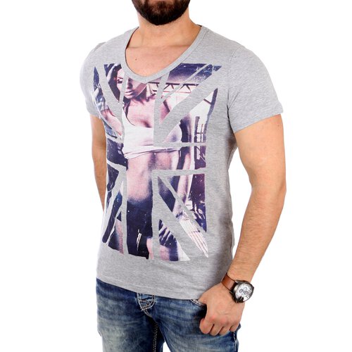 Reslad T-Shirt Herren ROYAL CHIC Motiv Print Kurzarm Shirt RS-2061