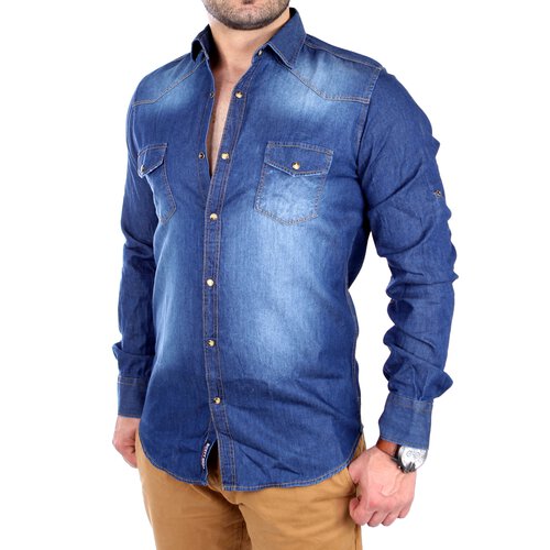 Mode Hemden Jeanshemden Joop Jeanshemd blau Casual-Look 