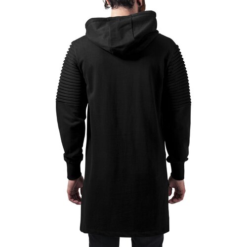 Urban Classics Sweatshirt Herren Pleat Sleeves Terry HiLo Hoody TB-1414 Schwarz S
