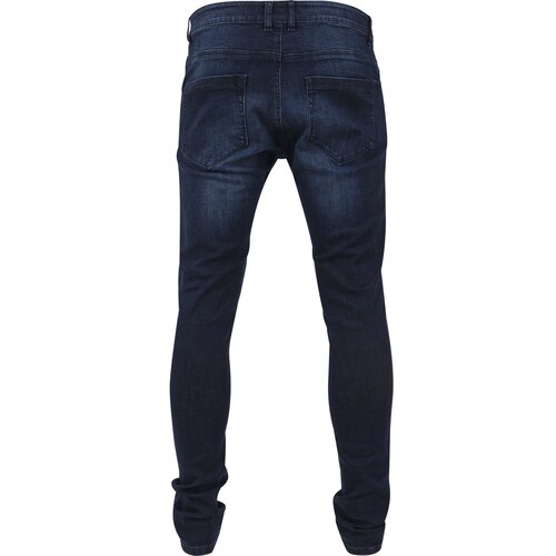 Urban Classics Hose Herren Slim Fit Biker Jeans TB-1436 Dunkelblau W30