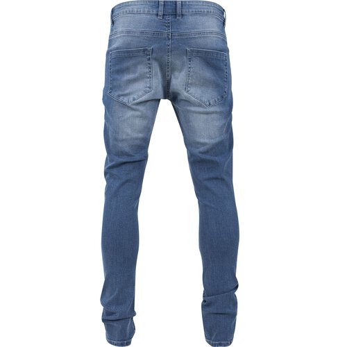 Urban Classics Hose Herren Slim Fit Biker Jeans TB-1436 Hellblau W36