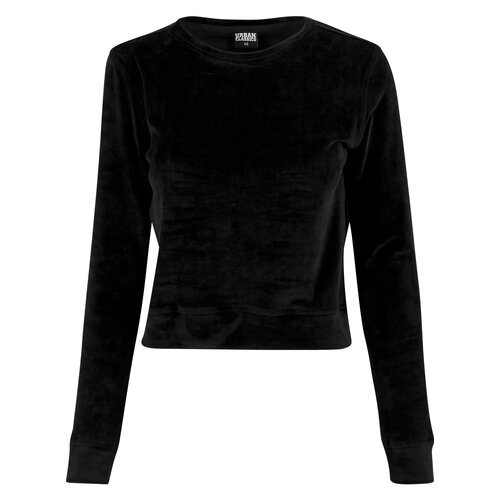 Urban Classics Sweatshirt Damen Short Velvet Crewneck Pullover TB-1352