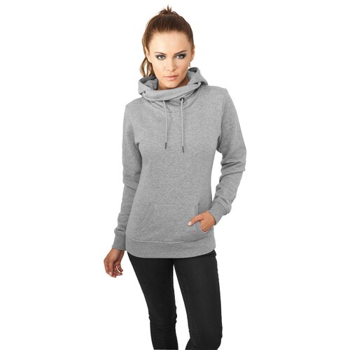 Urban Classics Sweatshirt Damen High Neck Contrast Kapuzen Hoodie TB-772