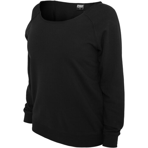 Urban Classics Sweatshirt Damen Open Edge Crewneck Pullover TB-742 Schwarz L