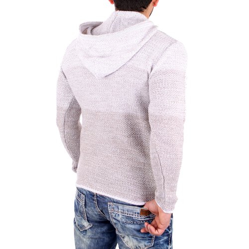 Reslad Strickpullover Herren Colorblock Kapuzen-Pullover Hoodie RS-3108