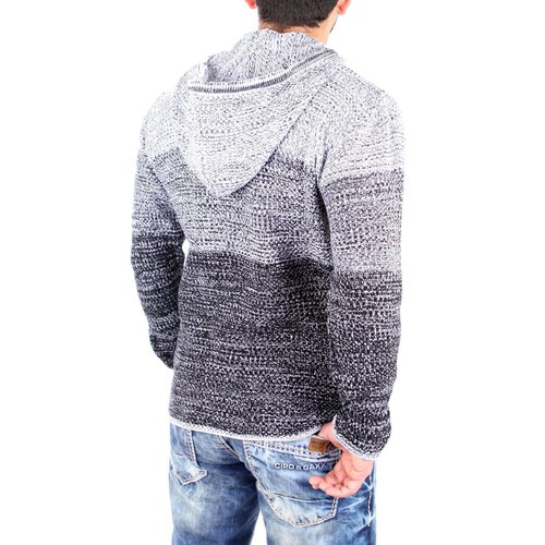 Reslad Strickpullover Herren Colorblock Kapuzen-Pullover Hoodie RS-3108