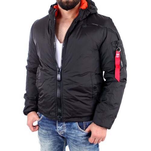 Reslad Jacke Herren Nylon Kapuzen-Jacke mit intergrierten Headset Mnner Winterjacke RS-652