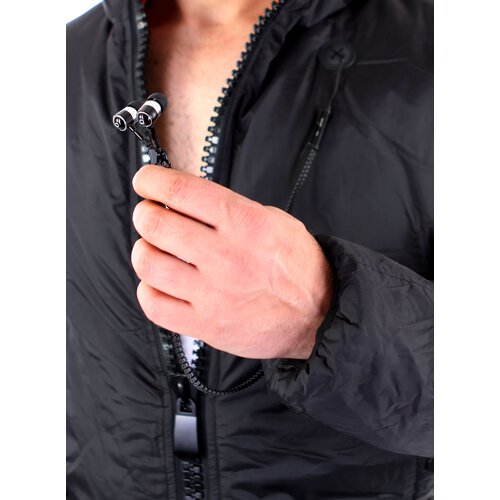 Reslad Jacke Herren Nylon Kapuzen-Jacke mit intergrierten Headset Mnner Winterjacke RS-652