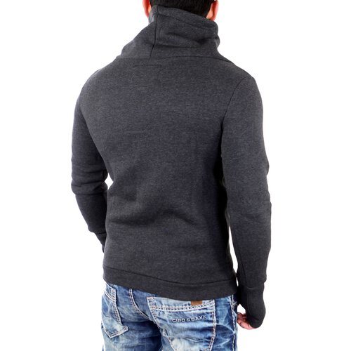 VSCT Sweatshirt Herren Tube Hoody Zip-Mesh-Tasche Pullover Hoodie V-5641439 Anthrazit S