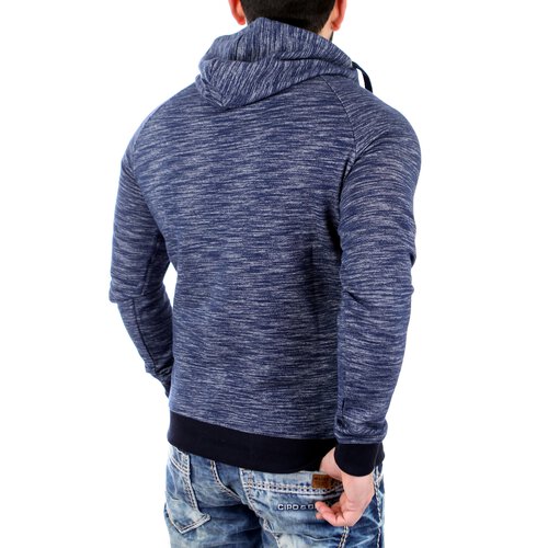 VSCT Sweatshirt Herren Shiro 2 Zip Moulinee Kapuzen Pullover V-5641785 Indigoblau XL