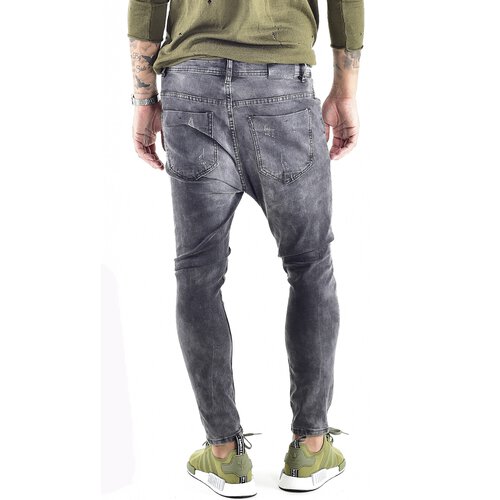 VSCT Jeans Herren Keanu LowCrotch Vintage Jeans-Hose V-5641860 Schwarz W32 / L32