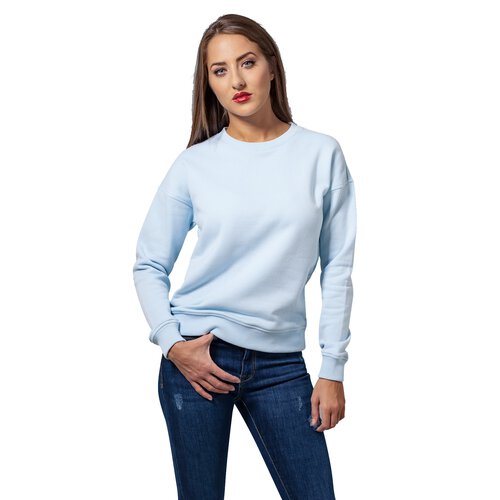 Urban Classics Sweatshirt Damen Rundhals Basic Sweat Pullover TB-1522 Hellblau XL