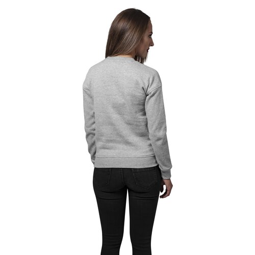 Urban Classics Sweatshirt Damen Rundhals Basic Sweat Pullover TB-1522 Grau M