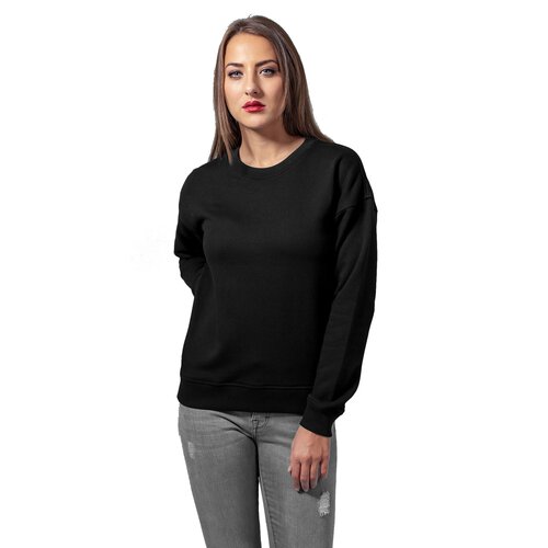 Urban Classics Sweatshirt Damen Rundhals Basic Sweat Pullover TB-1522 Schwarz L