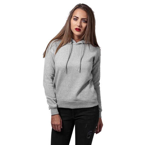 Urban Classics Sweatshirt Damen Basic Kapuzen Pullover Hoodie TB-1524 Grau S