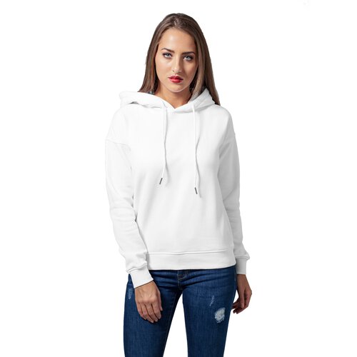 Urban Classics Sweatshirt Damen Basic Kapuzen Pullover Hoodie TB-1524 Wei S