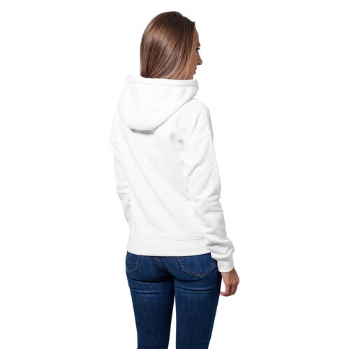 Urban Classics Sweatshirt Damen Basic Kapuzen Pullover Hoodie TB-1524 Wei L