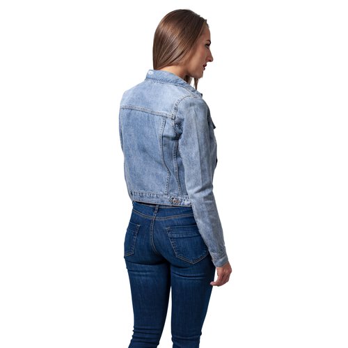 Urban Classics Jeansjacke Damen Denim Kurzschnitt Jacke TB-1542 Hellblau XL