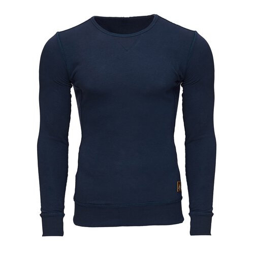 Reslad Sweatshirt Herren-Pullover Basic Look Strick-Pullover RS-1032 Blau 2XL