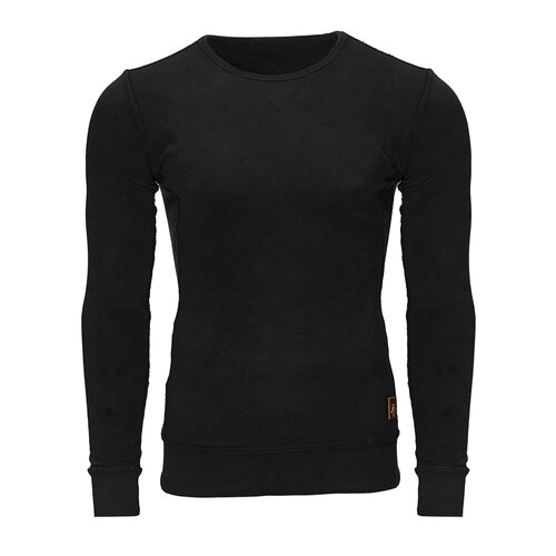 Reslad Sweatshirt Herren-Pullover Basic Look Strick-Pullover RS-1032 Schwarz XL