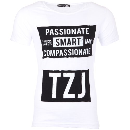 Tazzio T-Shirt Herren Rundhals Motiv-Print Druck Kurzarm Shirt TZ-17105