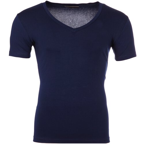 Reslad T-Shirt Herren V-Ausschnitt Basic Look Kurzarm-Shirt RS-5003 Navyblau XL