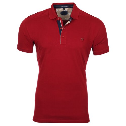 Reslad Polo-Shirt Herren Slim Fit Polo-Hemd Polo-Kragen Kurzarm-Shirt RS-5200 Bordeaux S