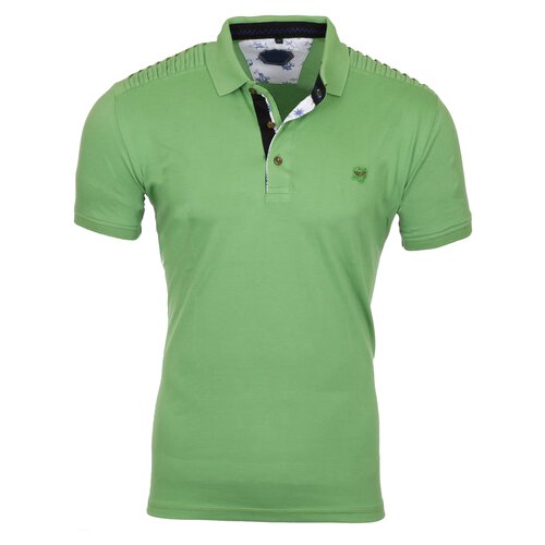 Reslad Polo-Shirt Herren Slim Fit Polo-Hemd Polo-Kragen Kurzarm-Shirt RS-5200 Grn M