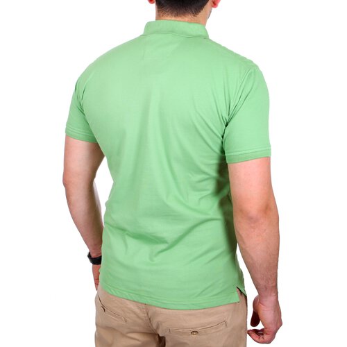Reslad Polo-Shirt Herren Slim Fit Polo-Hemd Polo-Kragen Kurzarm-Shirt RS-5200 Grn L